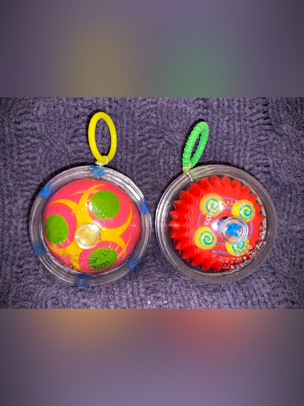 2 Vtg YoYo Balls by Big Time Toys 2003 Y2K